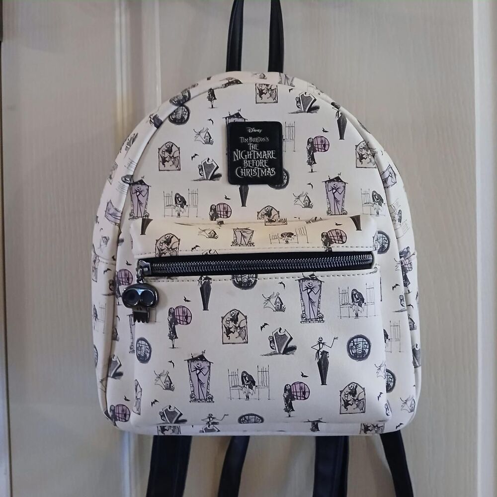 Loungefly Disney Tim Burton's The Nightmare Before Christmas Print Mini Backpack